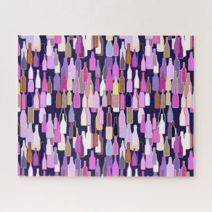 Puzzle Bouteilles à vin, Multi Couleur, Arrière - plan bl