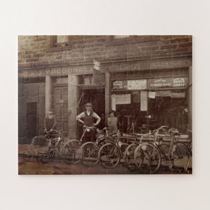 Puzzle Boutique de vélos écossaise vintage G J MacDonald 