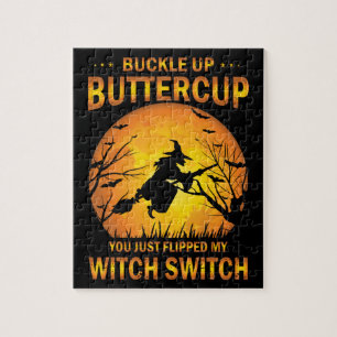 Puzzle Bouton d'interrupteur de sorcière d'Halloween vers
