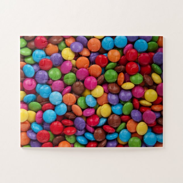 Puzzle Boutons Colorés De Bonbons Chocolés Sucrés (Horizontal)