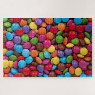 Puzzle Boutons Colorés De Bonbons Chocolés Sucrés