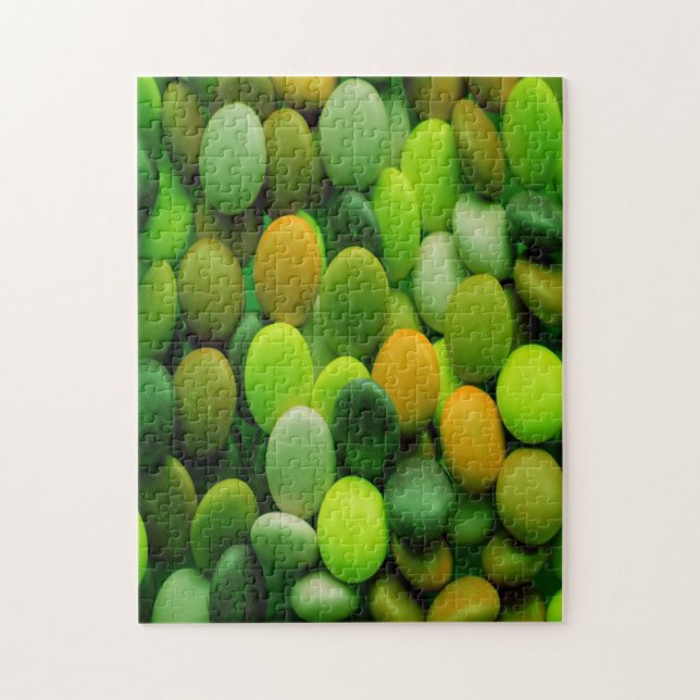 Puzzle Boutons de bonbons vert (Vertical)