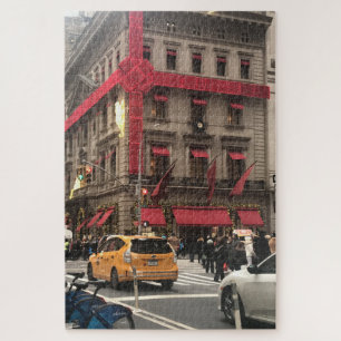 Puzzle Bow de Noël sur la Cinquième Avenue New York City 