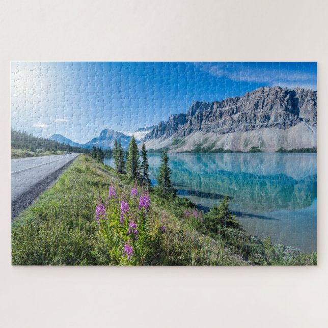 Puzzle Bow Lake Parc national Banff Canada Voyage (Horizontal)