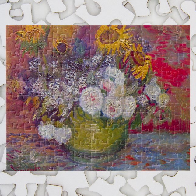 Puzzle Bowl avec des tournesols et des Roses par Vincent  (Créateur téléchargé)