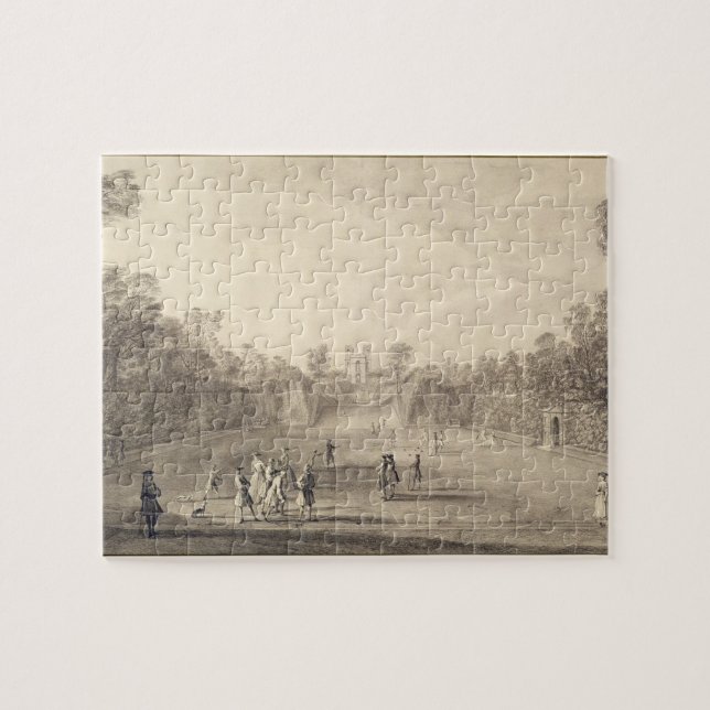 Puzzle Bowling Green chez Claremont, 1738 (gravure) (Horizontal)