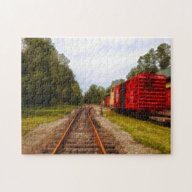 Puzzle Boxcars Goodspeed. (Horizontal)