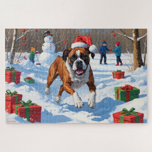 Puzzle Boxer Christmas Festive Scène de neige (Horizontal)