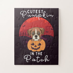 Puzzle Boxer En Chiens Citrouilles Citrouille Cutest Dans