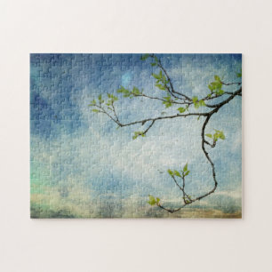 Puzzle Branche d'arbre au-dessus de ciel texturisé