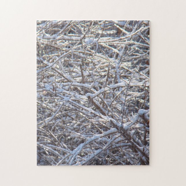 Puzzle Branches de glace neige en hiver (Vertical)
