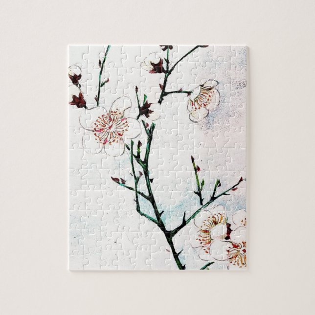 Puzzle Branches de prune avec l'art d'Asiatique d'Ukiyo-e (Vertical)