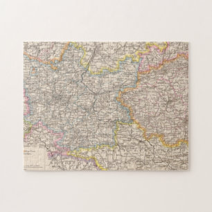 Puzzle Brandenburg, Posen Atlas Map