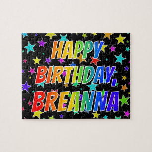 Puzzle "BREANNA" Prénom, Amusant "HEUREUX ANNIVERSAIRE"