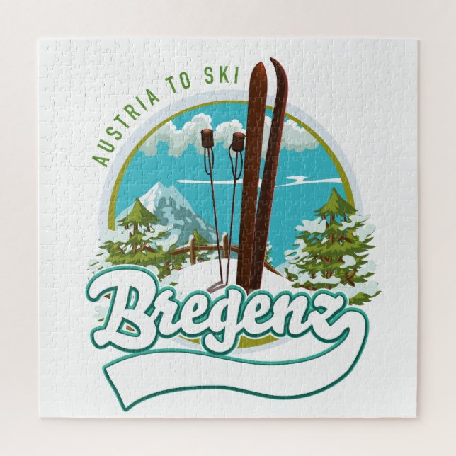 Puzzle Bregenz austria - logo ski (Vertical)