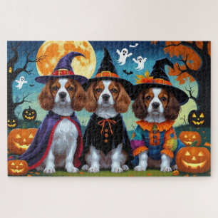 Puzzle Bretagne Chiens espagnols Citrouille Halloween Fun