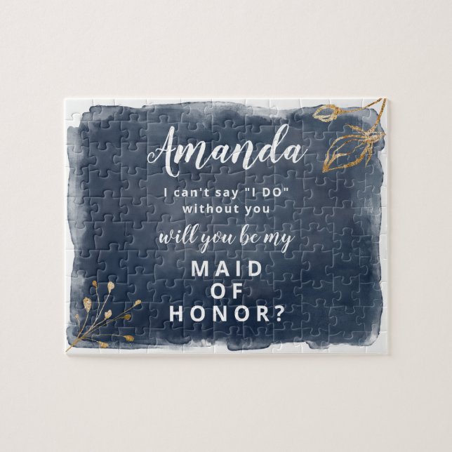Puzzle Bridesmai ou domestique de marine et d'or (Horizontal)