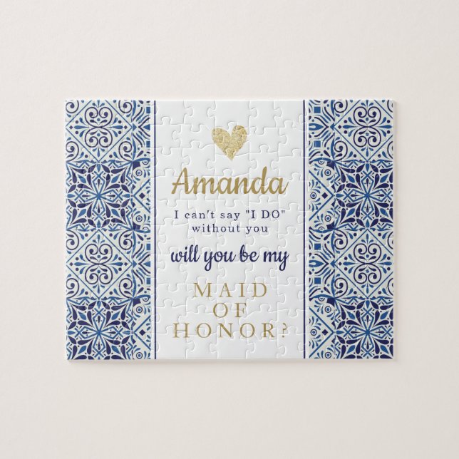 Puzzle Bridesmai ou Maid of Honor, casse-tête de proposit (Horizontal)