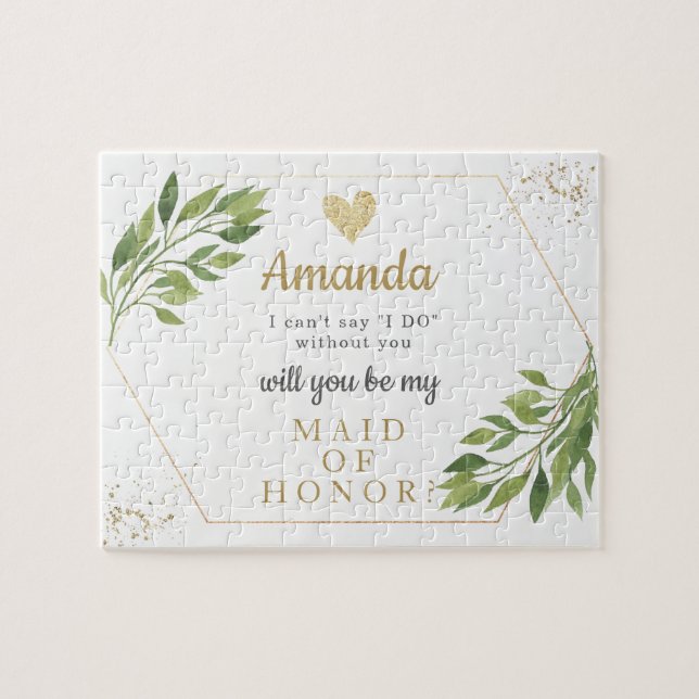 Puzzle Bridesmai ou Maid of Honor, casse-tête de proposit (Horizontal)