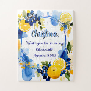 Puzzle bridesmaid invitation