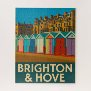 Puzzle Brighton Beach Huts - Imprimer de bord de mer colo