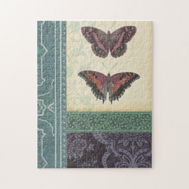Puzzle Brocade à papillon décoratif par Vision Studio (Vertical)