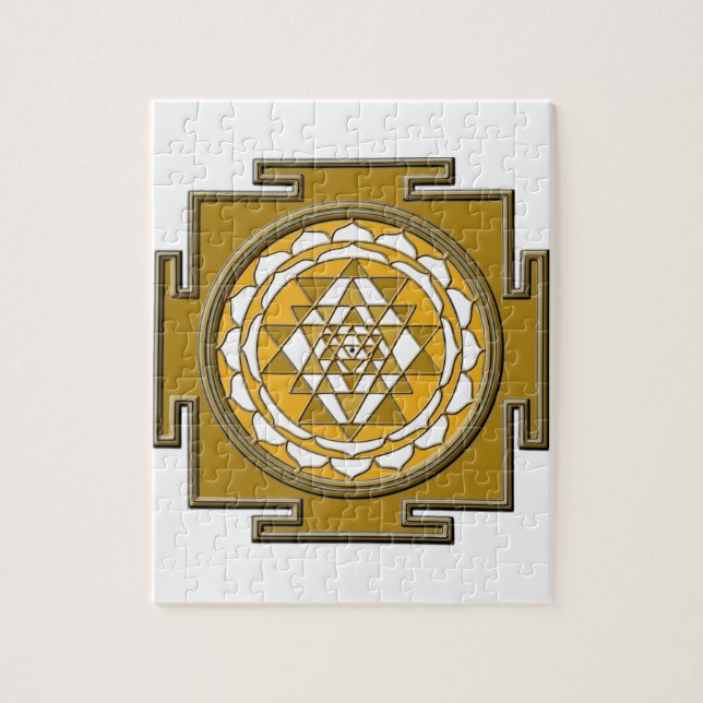 Puzzle Bronze de Sri Yantra (Vertical)