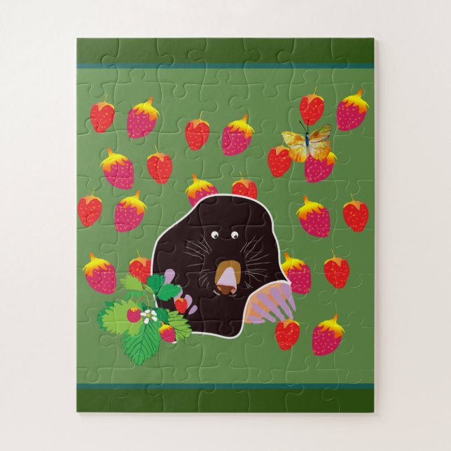Puzzle Browm Garden Mole Papillons (Vertical)