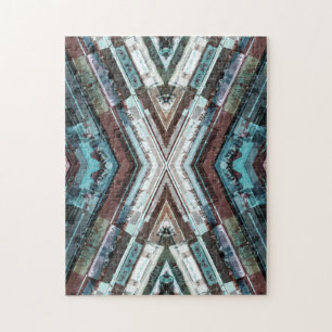 Puzzle Brown and Blue Kaleidoscope