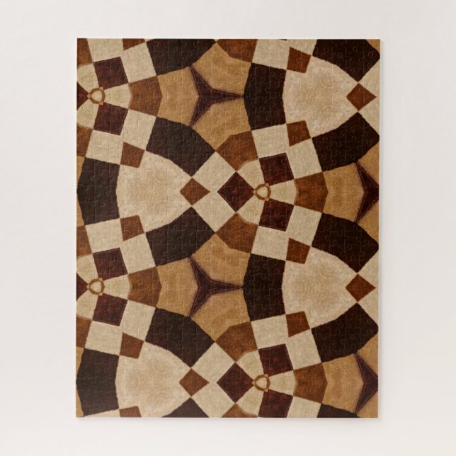 Puzzle Brown Kaleidoscope formes géométriques Motifs (Vertical)