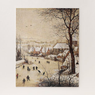 Puzzle Bruegel l'Ancien - Paysage hivernal,