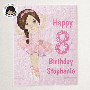 Puzzle Brunette Ballerina Joyeux anniversaire