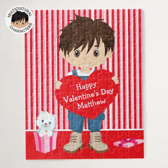 Puzzle Brunette Valentine's Boy (Créateur téléchargé)