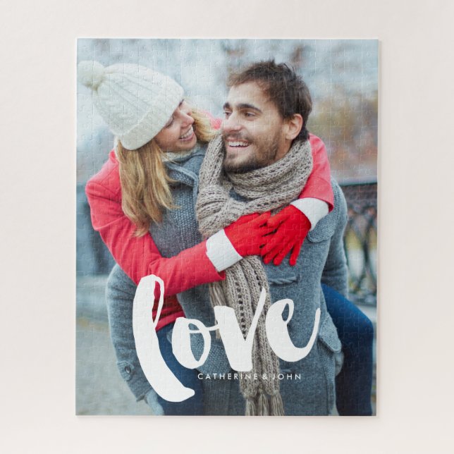 Puzzle Brush Typographie "Amour" (Vertical)
