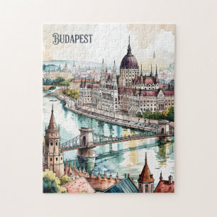 Puzzle Budapest Hongrie Parlement Rivière Danube Skyline