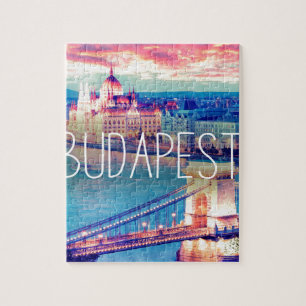 Puzzle Budapest - vintage-poster
