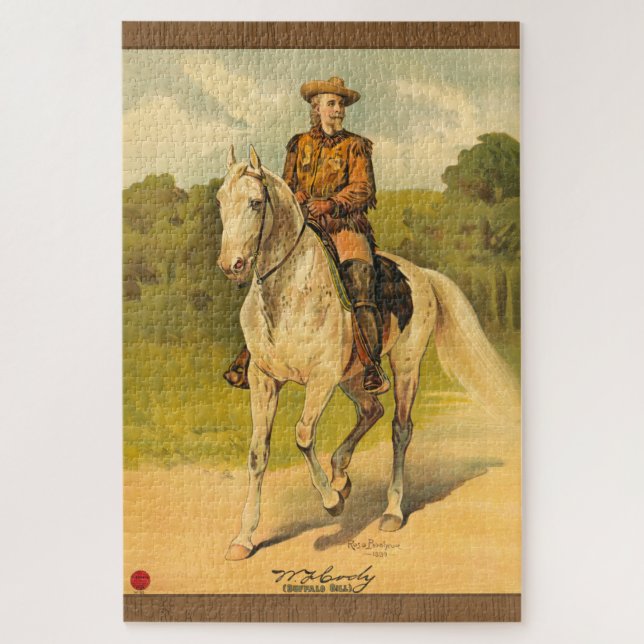 Puzzle Buffalo Bill Cody à cheval (Vertical)