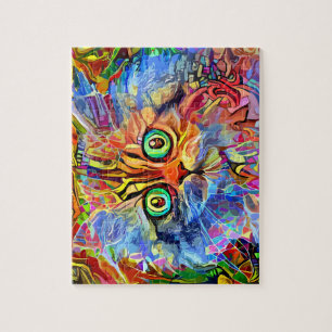 Puzzle Bug-eyed Rainbow Cat