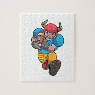 Puzzle Bull à Sports avec Football & Casque