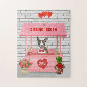 Puzzle Bull Terrier Chien Valentine's Day Kissing Booth