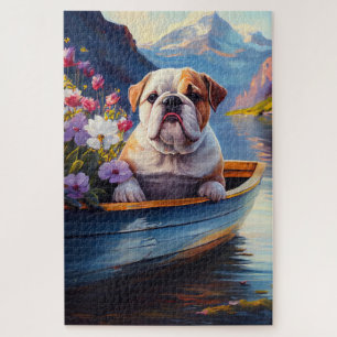 Puzzle Bulldog anglais sur une pagaie : une aventure Pitt