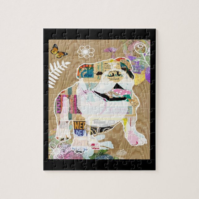 Puzzle Bulldog Collage (Vertical)