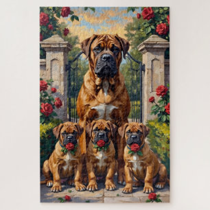 Puzzle Bullmastiff Roseraie Art