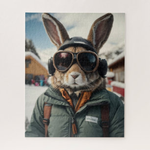 Puzzle Bunny de snowboard Whimsical