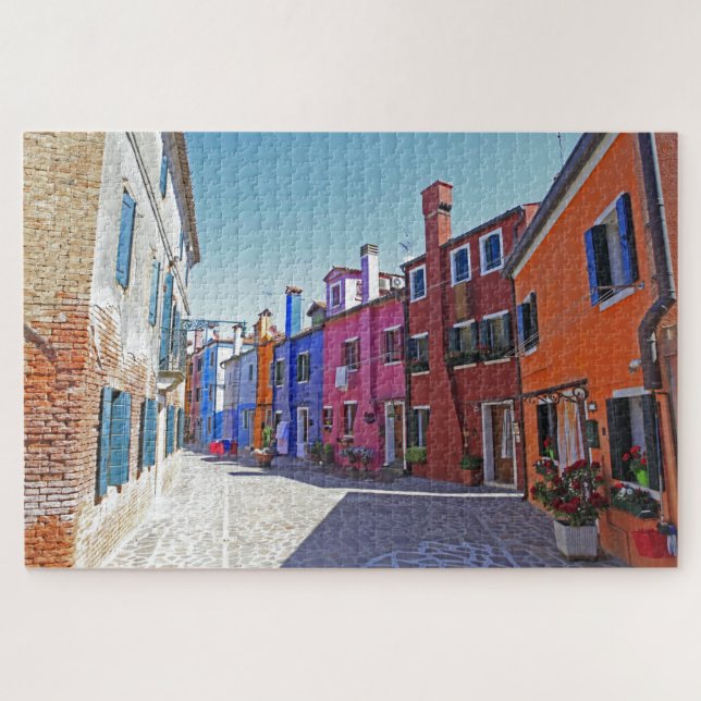Puzzle Burano, Italie - Maisons colorées (Horizontal)