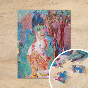 Puzzle Buste d'une fille colorée   Albert Müller