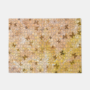 Puzzle Butterflies and Daisies-Browns by STaylor Doormat