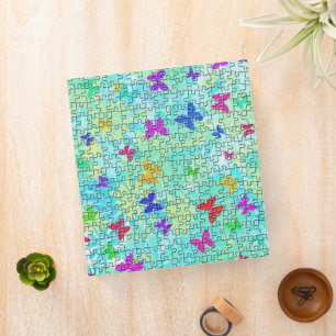 Puzzle Butterflies and Daisies-Colourful by STaylo Binder