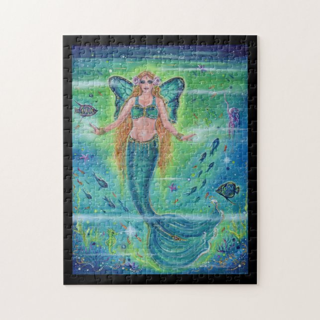 Puzzle Butterfly Mermaid en paix intérieure par Renee Lav (Vertical)