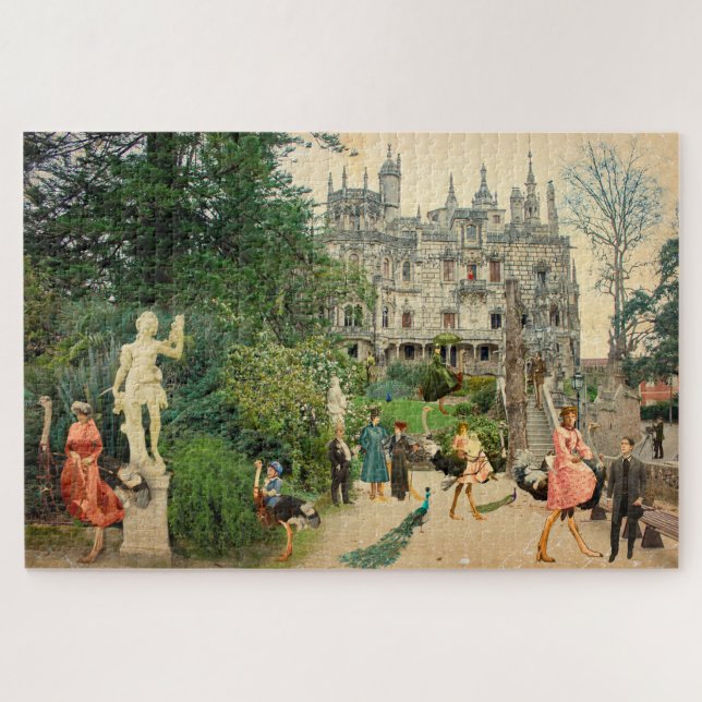 Puzzle Cabalgando avestruces en A Regaleira (Portugal) (Horizontal)